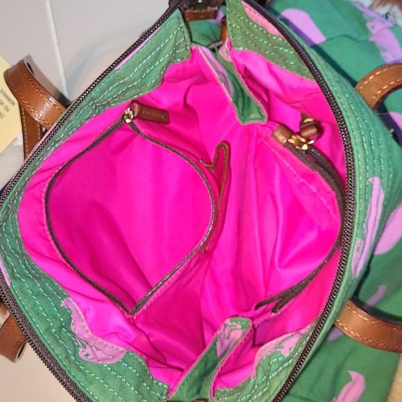Dooney & Bourke-Green and Pink Vintage Purse Pre-loved. - Picture 10 of 16